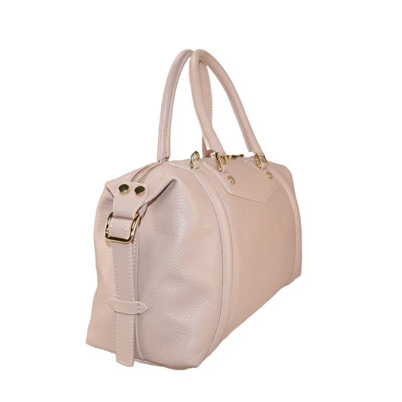 Genova - Bolso de mano de piel para mujer, 100 % fabricado en Italia, con correa para el hombro desmontable.