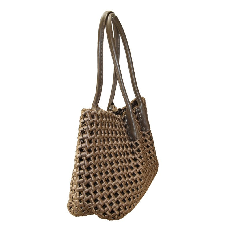 Portonovo - Bolso bandolera de piel y microfibra, 100 % fabricado en Italia