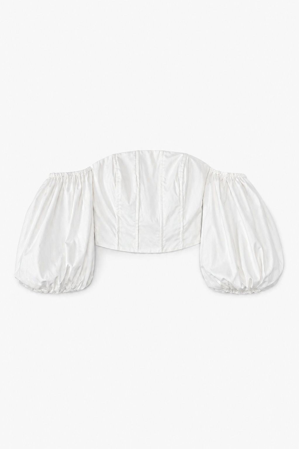 MADE IN ITALY - Letizia - Top sin hombreros con mangas voluminosas