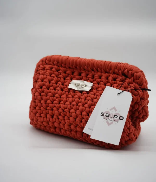 Colección Indios - Dionea - Bolso de mano artesanal de algodón con cierre de resorte
