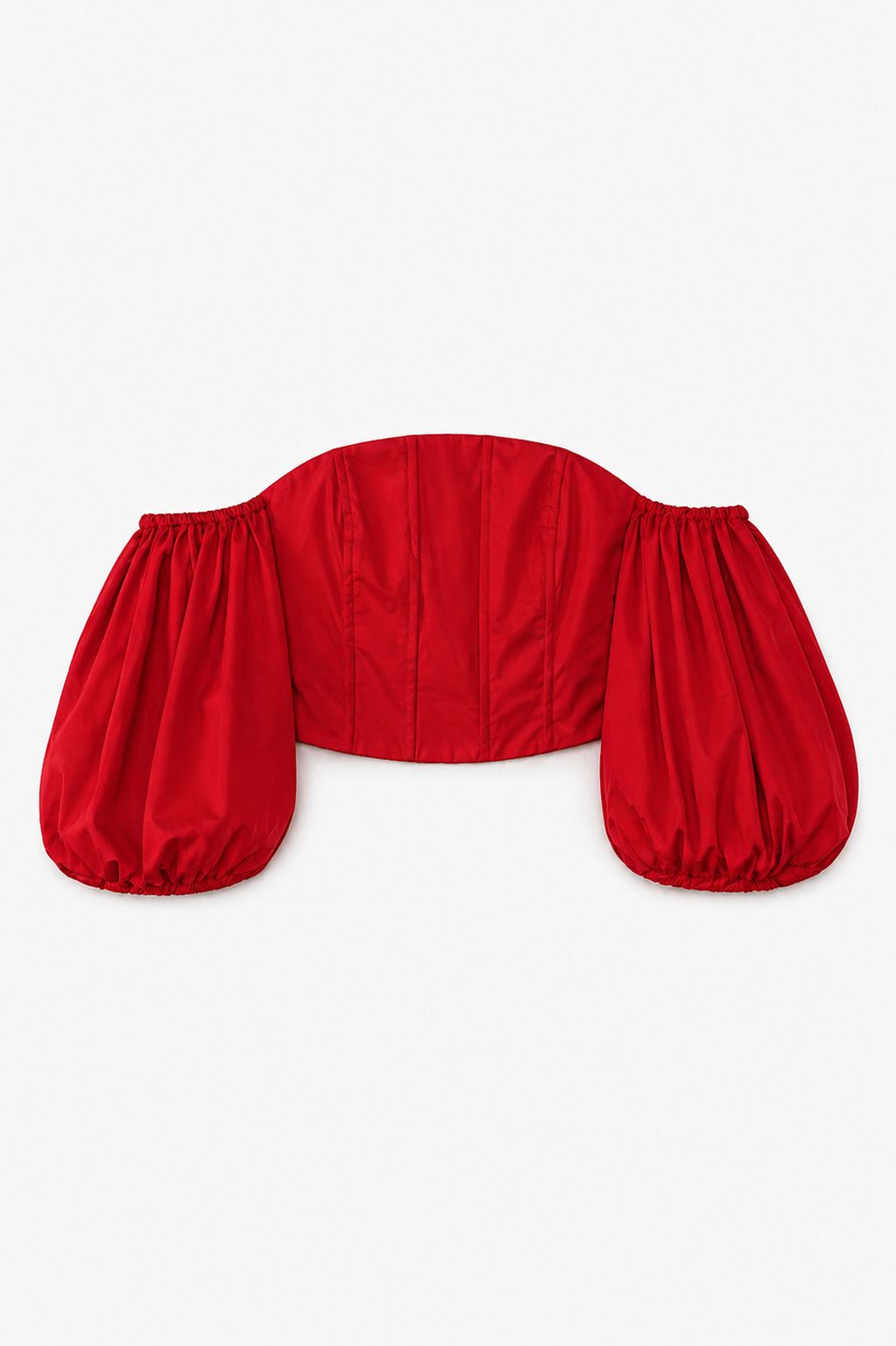 MADE IN ITALY - Letizia - Top sin hombreros con mangas voluminosas