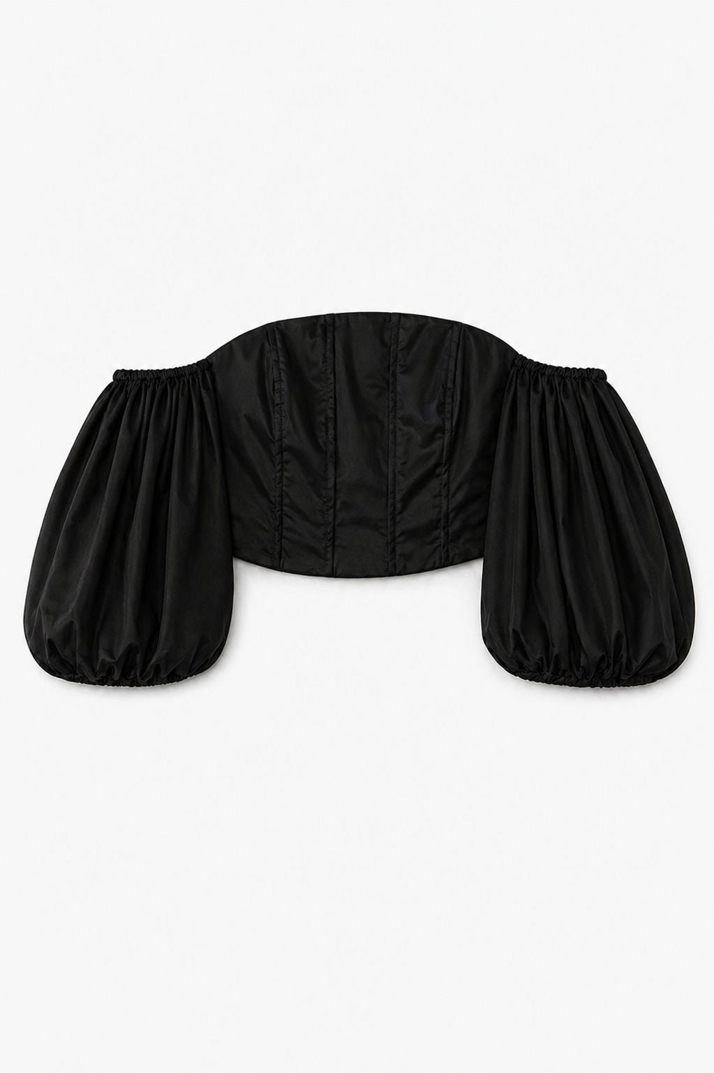 MADE IN ITALY - Letizia - Top sin hombreros con mangas voluminosas