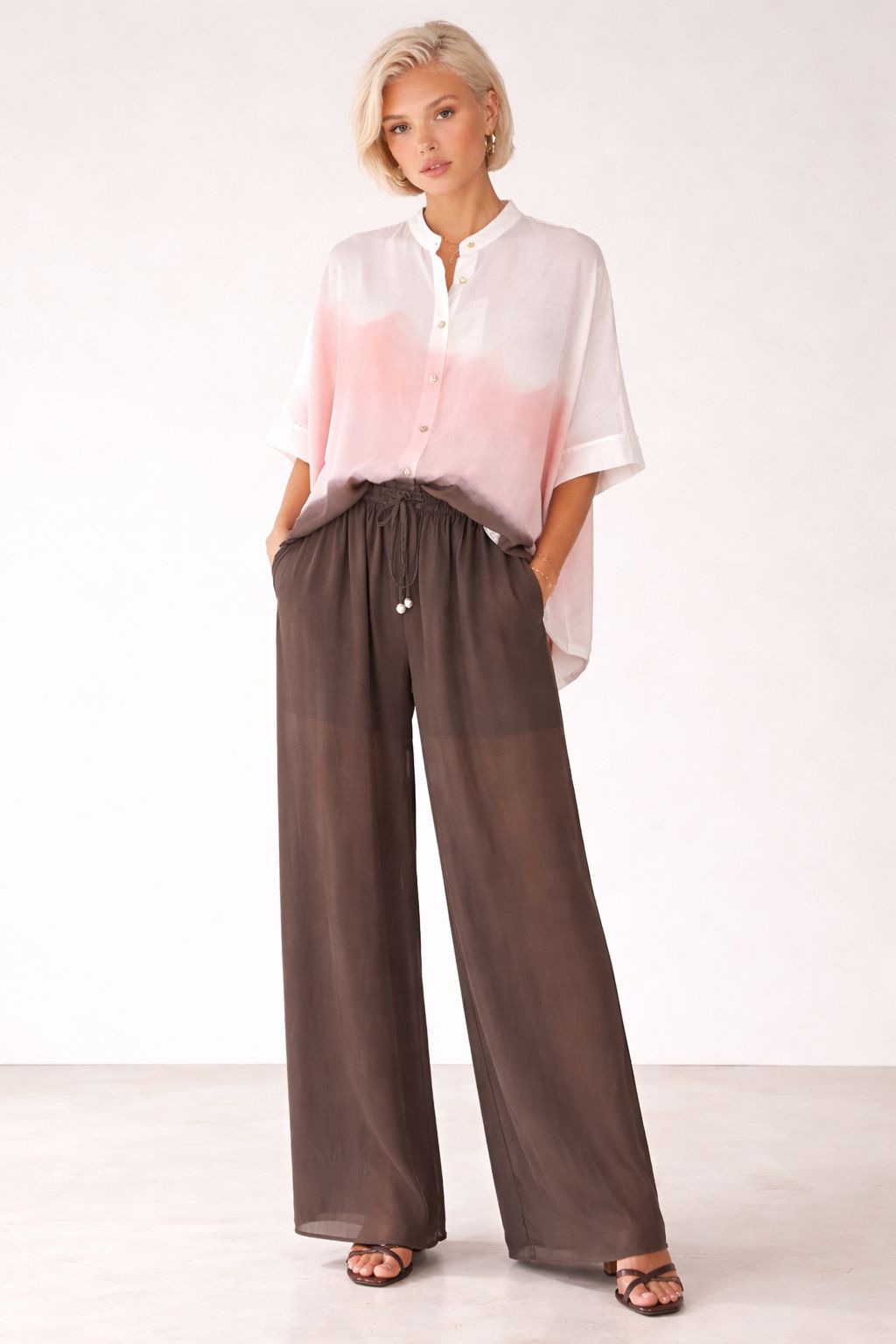MADE IN ITALY - Elena - Pantalones oversize de Lyoncell