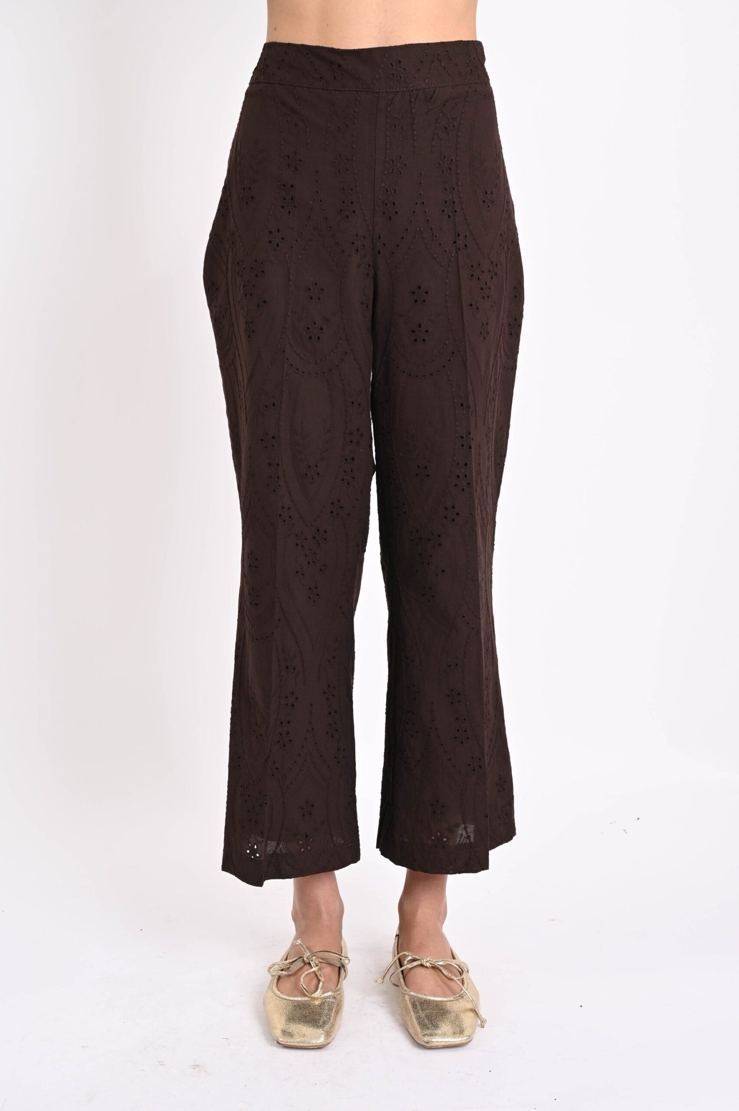 MADE IN ITALY - Serena - Pantalones de San Galo con cremallera lateral