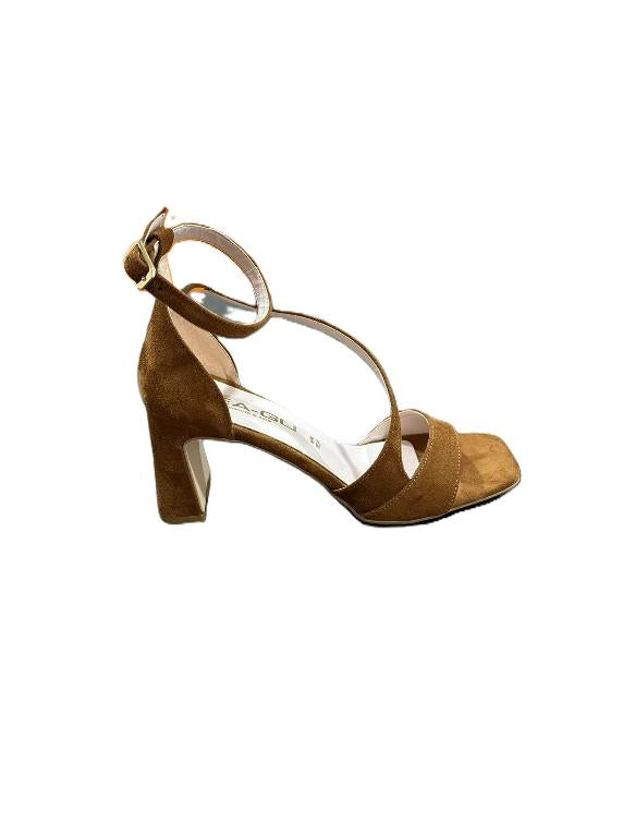 MADE IN ITALY - Francesca - Sandalia de tacón con tira cruzada y cierre al tobillo