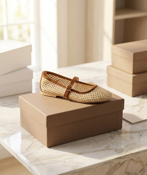 MADE IN ITALY - Ada - Bailarinas Mary Jane trenzadas