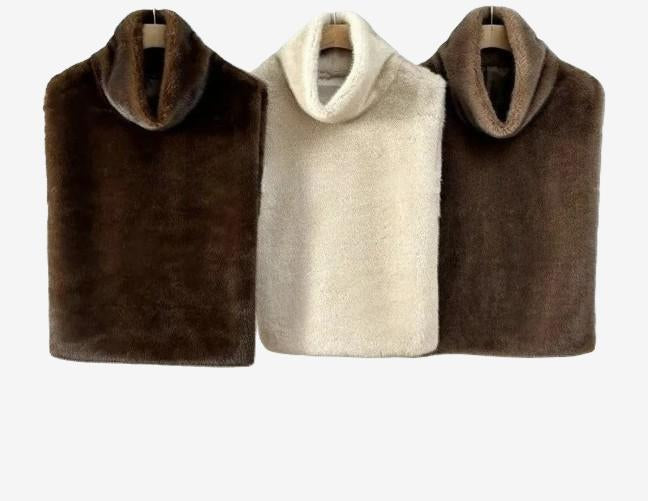 Aurora - Chaleco de piel sintética de visón