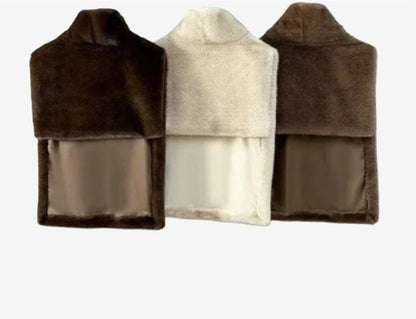 Aurora - Chaleco de piel sintética de visón