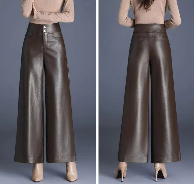 Francesca - Pantalones en cuero PU