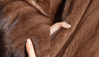 Emy - Abrigo de piel estilo visón