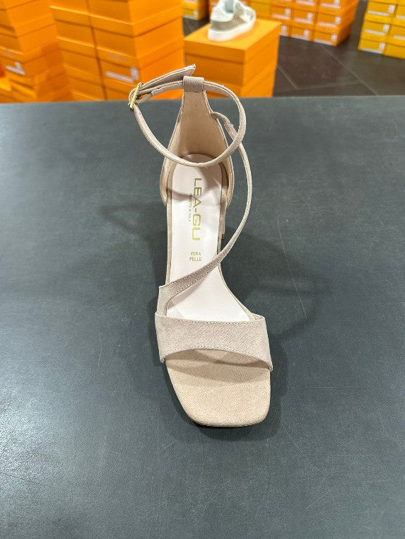 MADE IN ITALY - Francesca - Sandalia de tacón con tira cruzada y cierre al tobillo