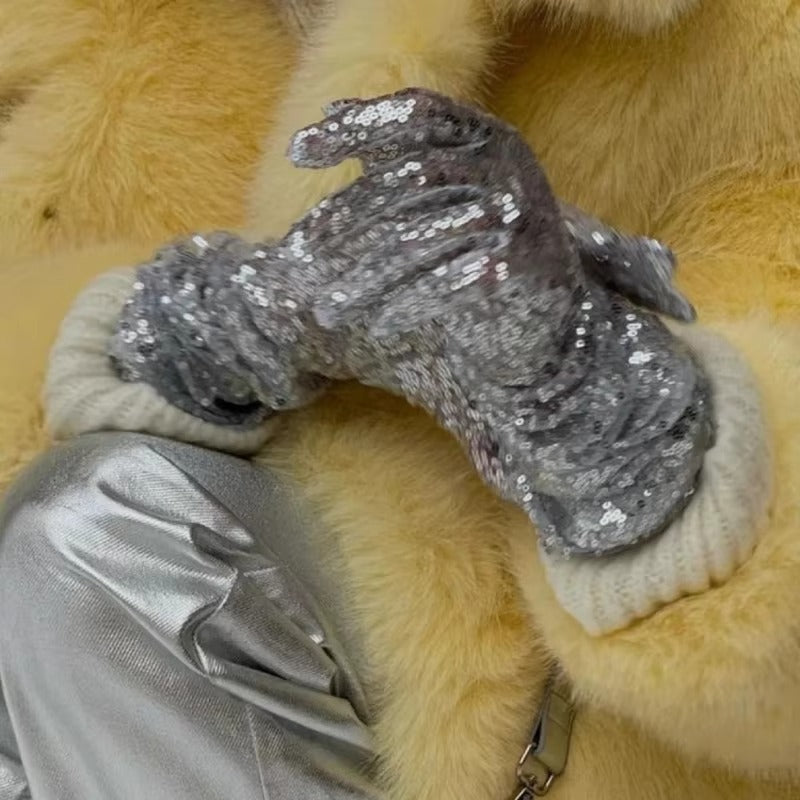 Sandy - Abrigo de pelo amarillo brillante