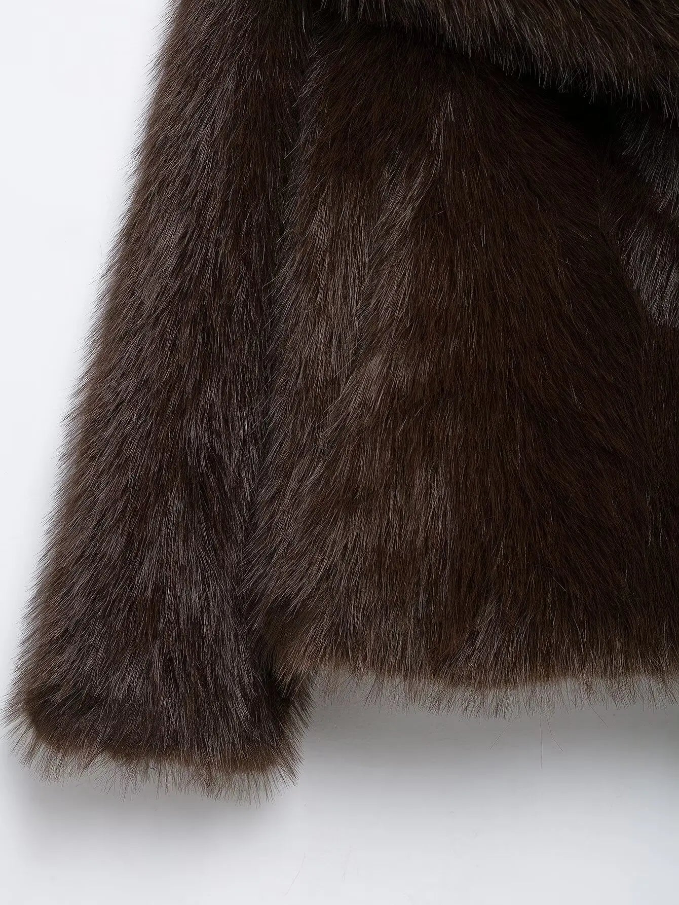 Alex - Abrigo de piel sintética estilo zorro