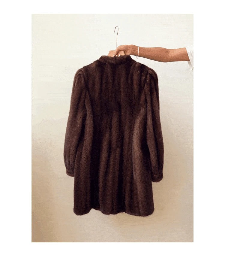 Emy - Abrigo de piel estilo visón