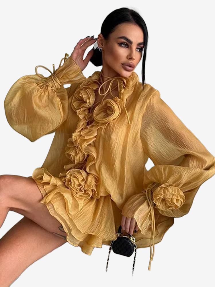 Flor - Conjunto camisa y pantalones cortos