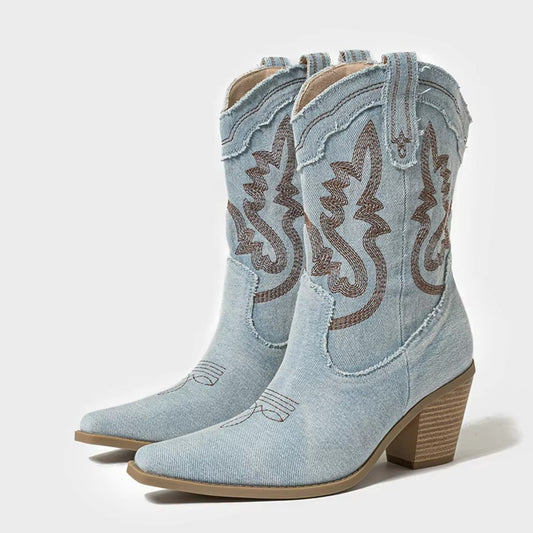 Celeste - Botines in denim cowboy