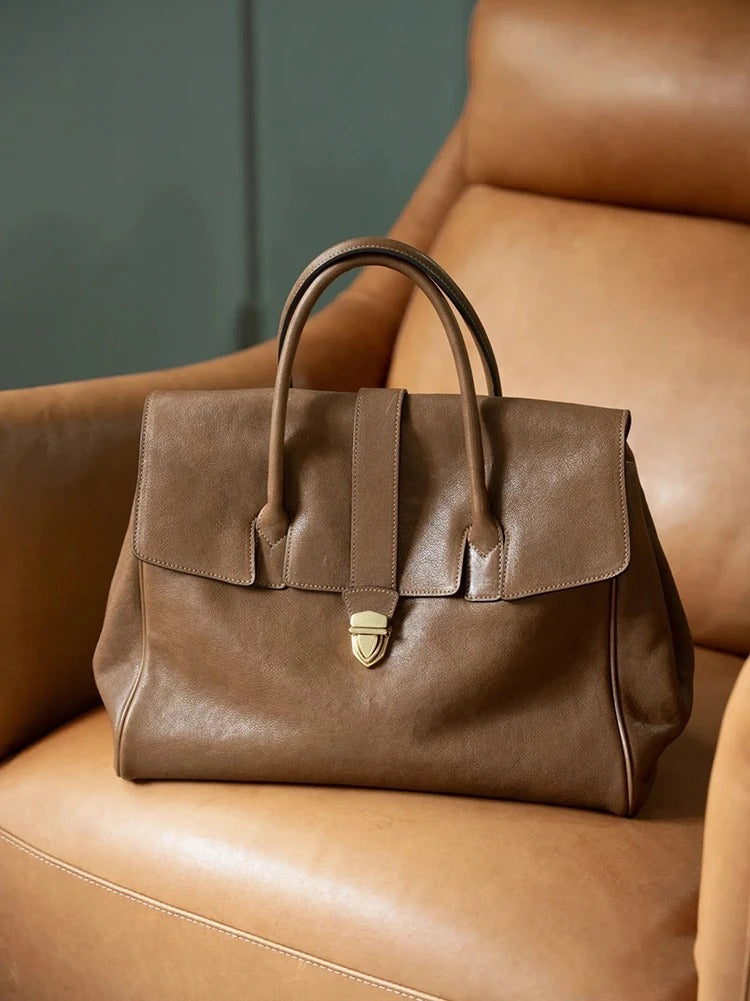 Alice - Bolso de mano en cuero genuino