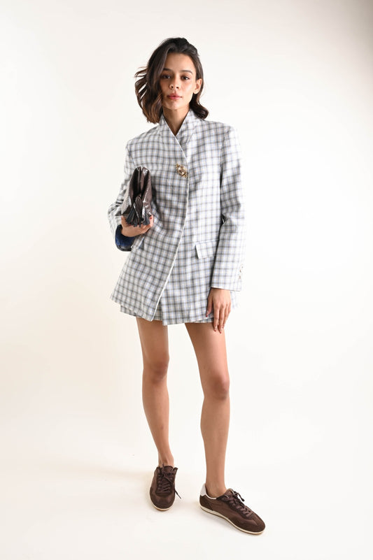 MADE IN ITALY - Carla - Minifalda a cuadros