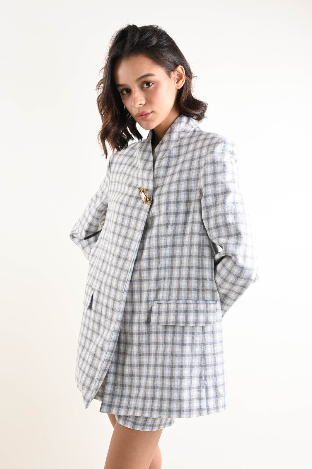 MADE IN ITALY - Carla - Chaqueta estructurada a cuadros