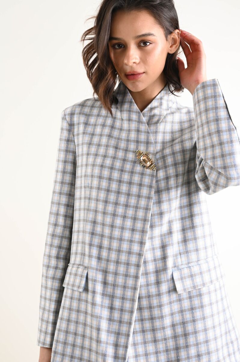 MADE IN ITALY - Carla - Chaqueta estructurada a cuadros