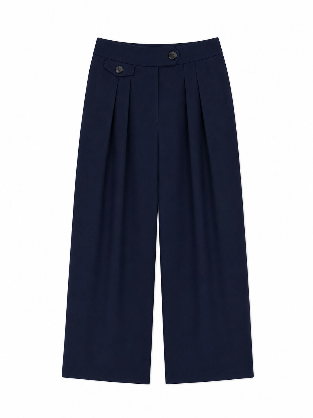 MADE IN ITALY - Ines - Pantalones de lino plisados