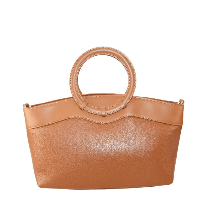 Gallipoli - Bolso de mano de piel 100 % fabricado en Italia