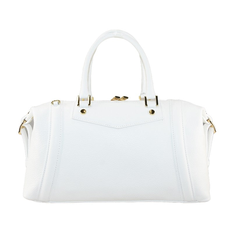 Genova - Bolso de mano de piel para mujer, 100 % fabricado en Italia, con correa para el hombro desmontable.