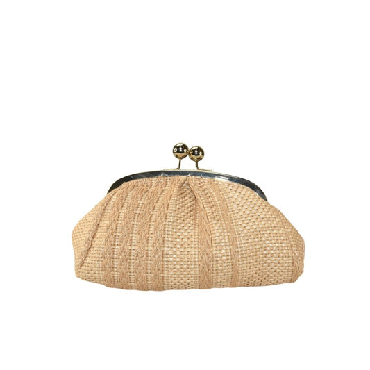 Taormina - Bolso de mano de rafia con correa para el hombro 100% made in Italy