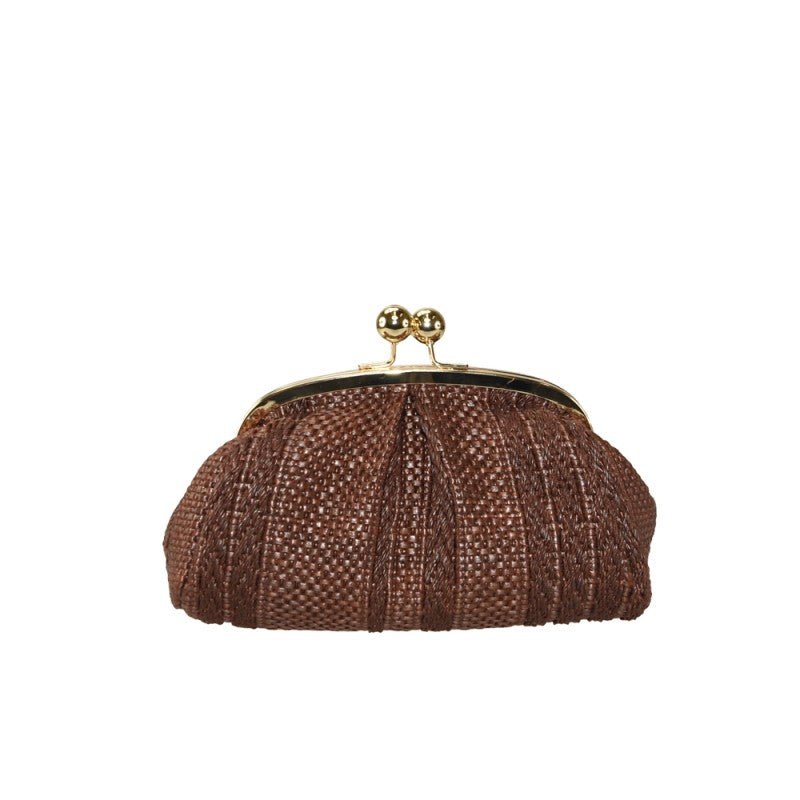 Taormina - Bolso de mano de rafia con correa para el hombro 100% made in Italy