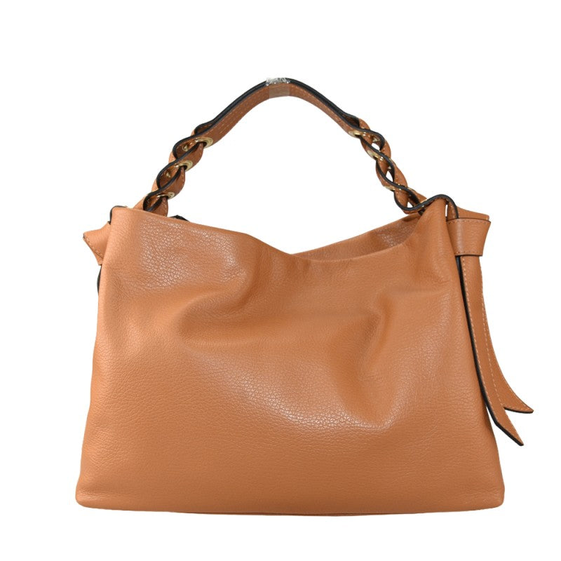 Milly - Bolso de hombro de piel con correa fabricado en Italia