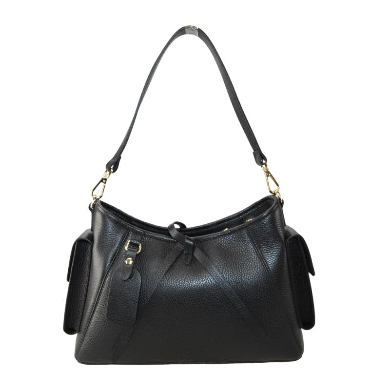 Liala - Bolso de hombro de piel auténtica italiana