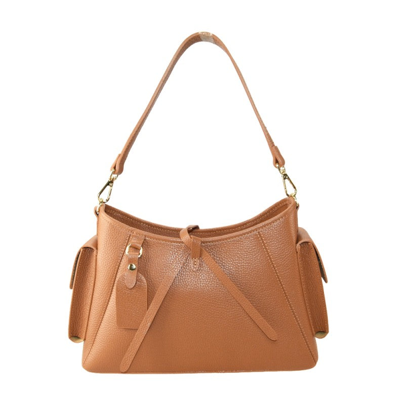 Liala - Bolso de hombro de piel auténtica italiana