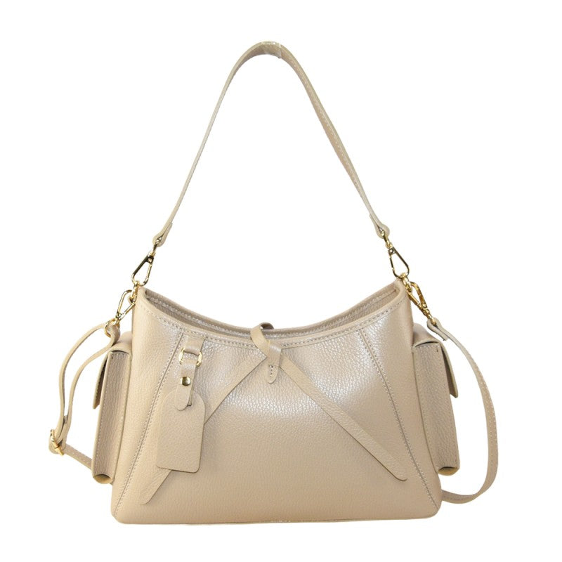 Liala - Bolso de hombro de piel auténtica italiana