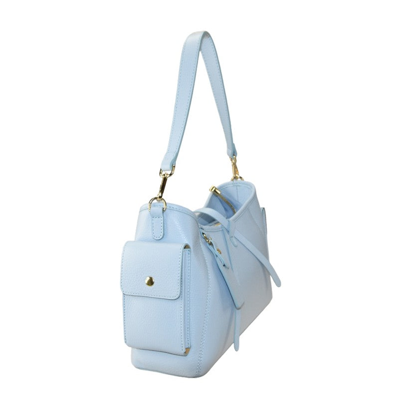 Liala - Bolso de hombro de piel auténtica italiana