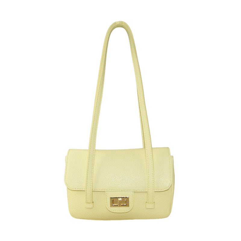 Tropea - Bolso de hombro de piel con correa  fabricado en Italia