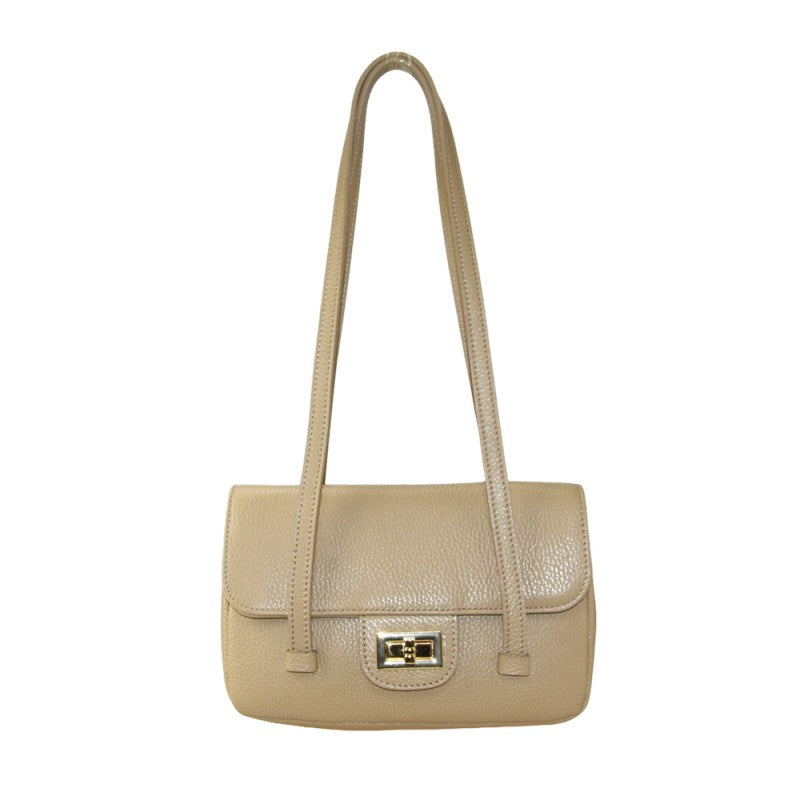 Tropea - Bolso de hombro de piel con correa  fabricado en Italia