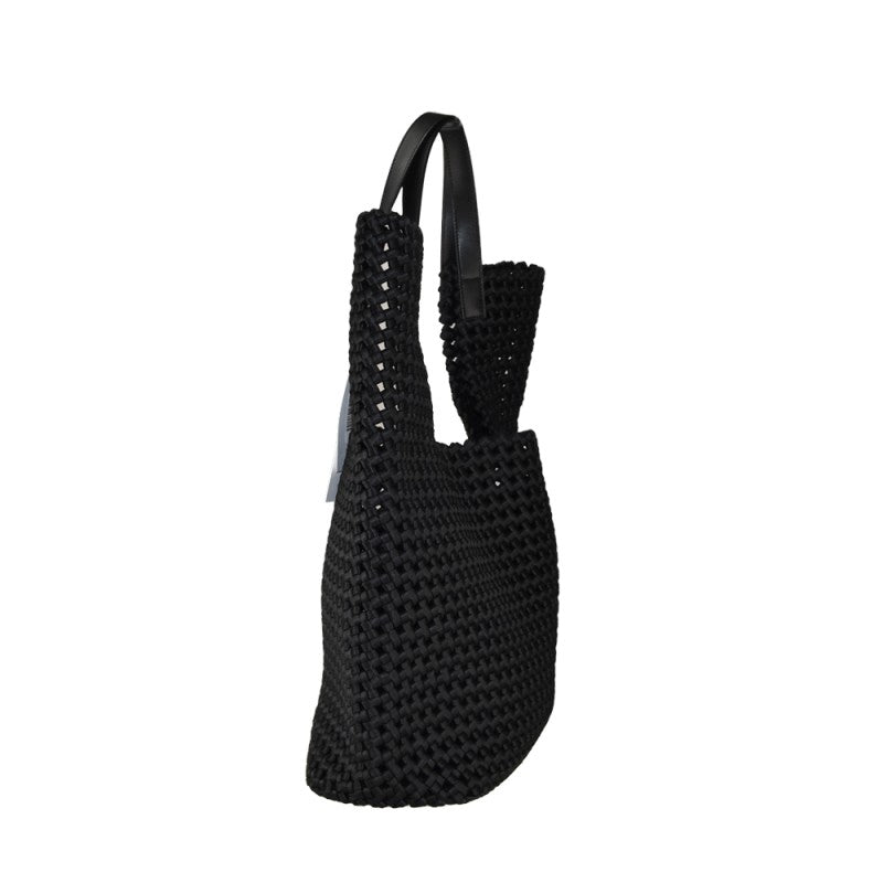 MADE IN ITALY - Porto Cervo - Bolso de hombro para mujer de piel y microfibra, 100% fabricado en Italia, con neceser