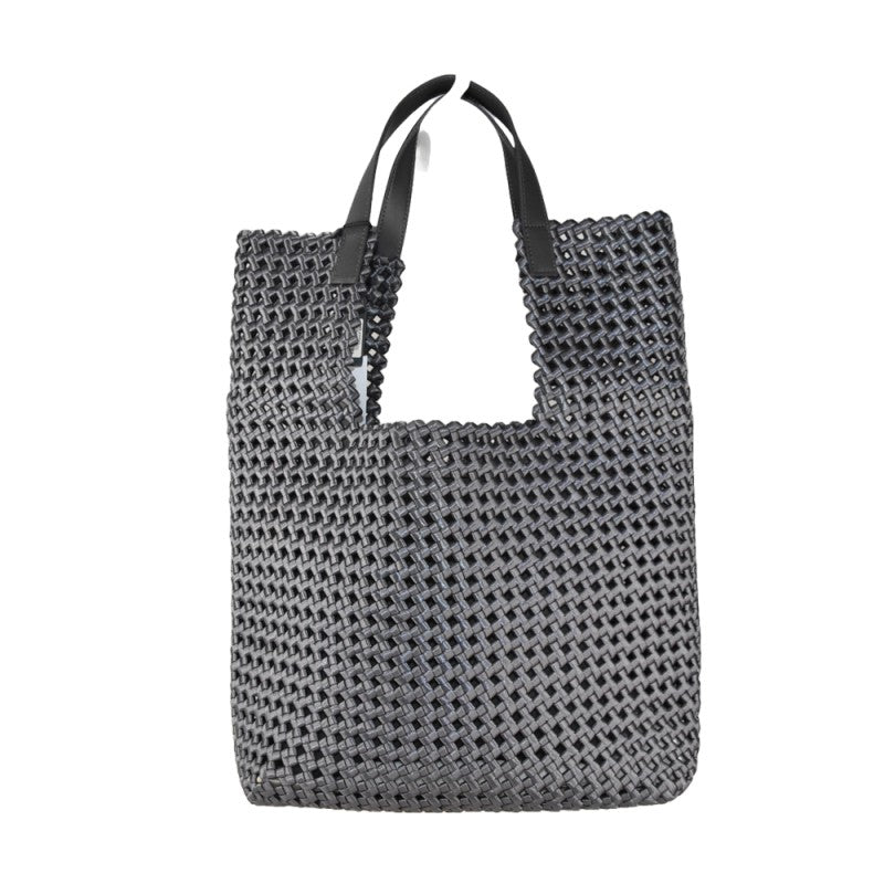 MADE IN ITALY - Porto Cervo - Bolso de hombro para mujer de piel y microfibra, 100% fabricado en Italia, con neceser