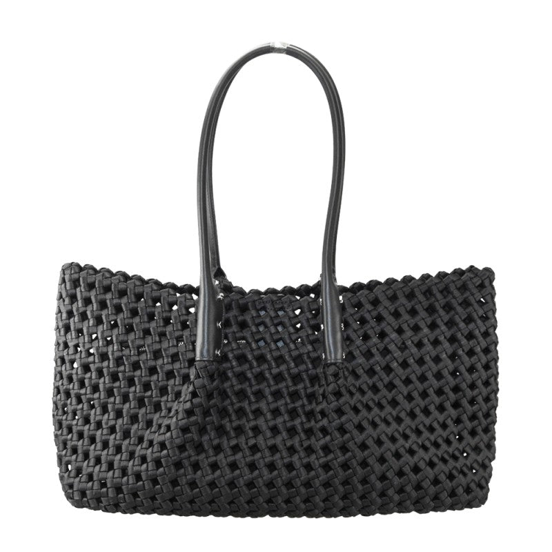 Portonovo - Bolso bandolera de piel y microfibra, 100 % fabricado en Italia