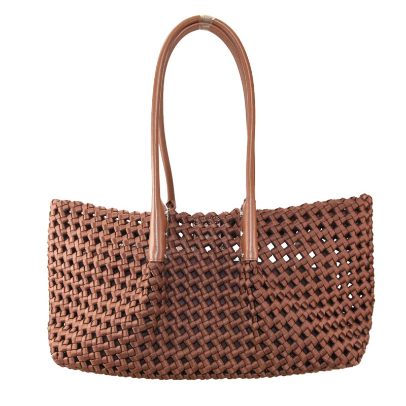 Portonovo - Bolso bandolera de piel y microfibra, 100 % fabricado en Italia