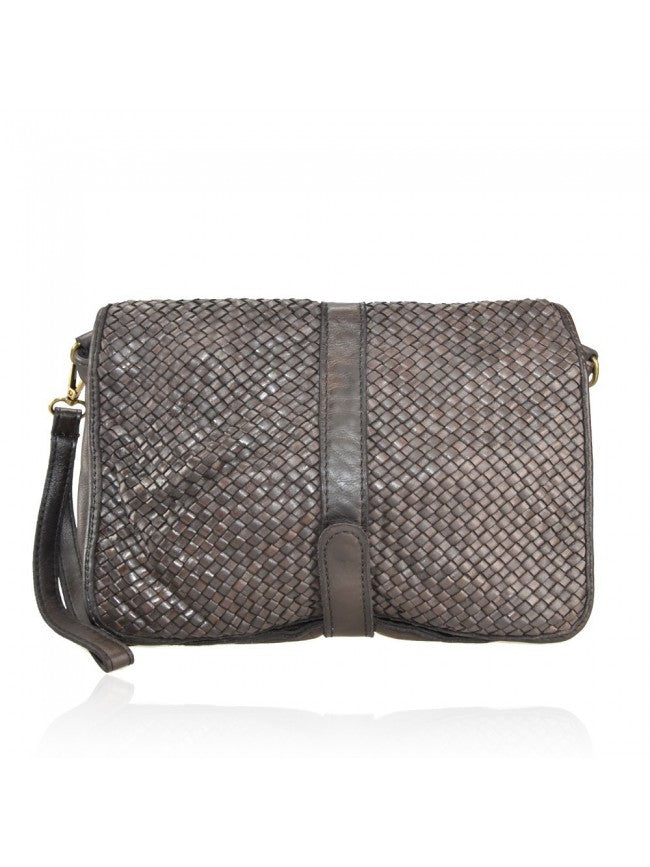 Lucca - Bolso de piel trenzada de estilo vintage