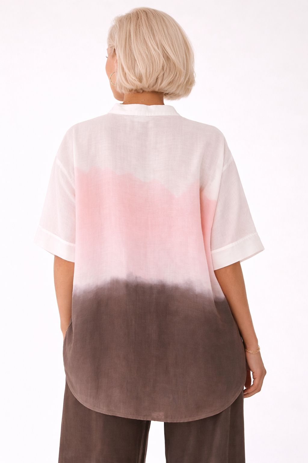 MADE IN ITALY - Alba - Camisa oversize con efecto degradado